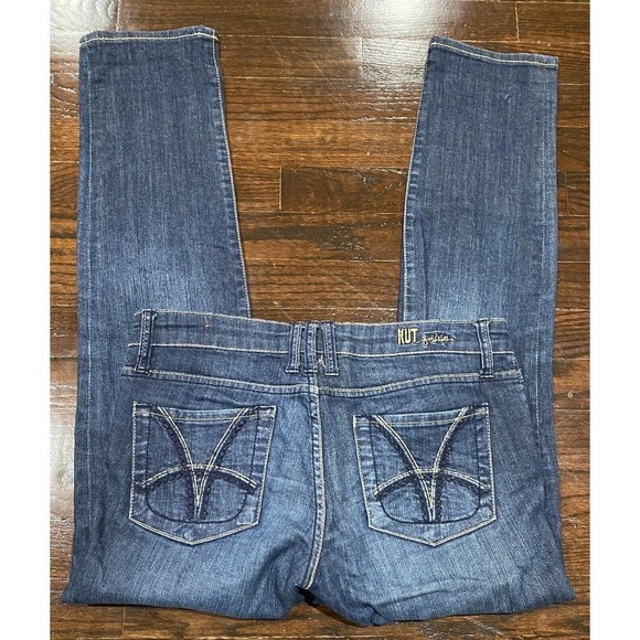 KUT FROM THE KLOTH Katy Boyfriend Blue Denim Jeans Women's Size 4 Low Rise Ankle - Picture 8 of 11